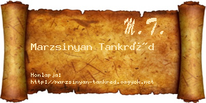Marzsinyan Tankréd névjegykártya